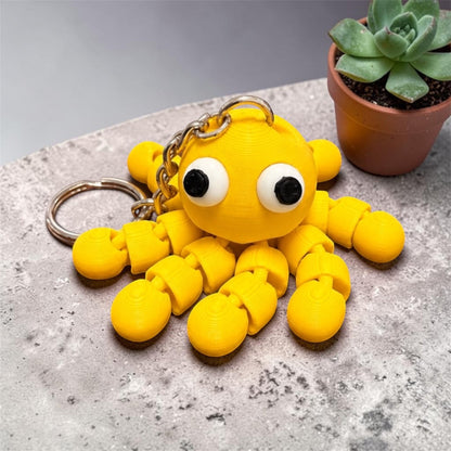 Articulated Octopus Keychain