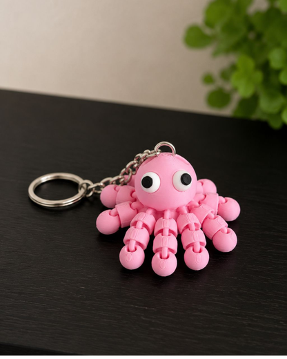 Articulated Octopus Keychain