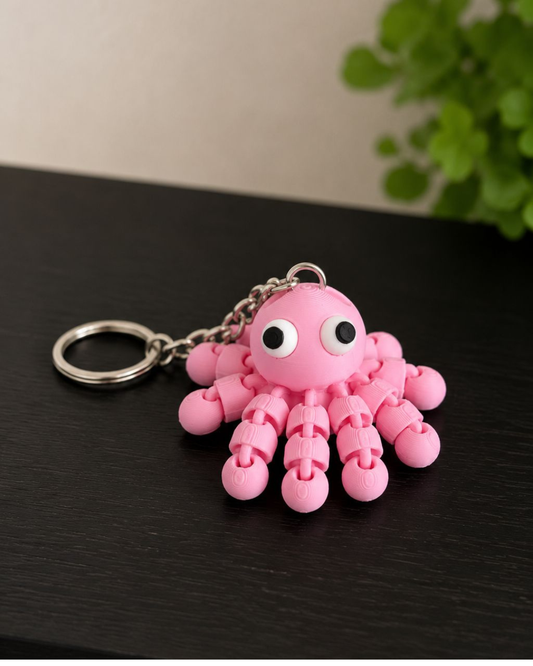Articulated Octopus Keychain